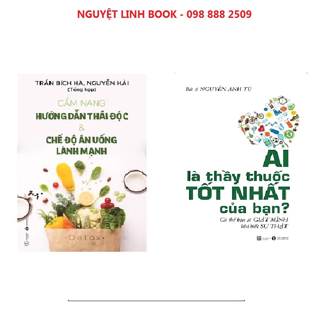 Combo 2 cuốn : Chế Độ Ăn Giảm Cân Và Kiểm Soát Tiểu Đường + Cẩm Nang Hướng Dẫn Thải Độc Và Chế Độ Ăn Uống Lành Mạnh (nguyetlinhbook)