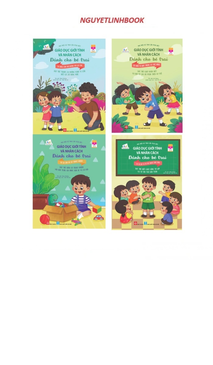 Combo - Giáo dục giới tính và nhân cách dành cho bé trai 4 tập (nguyetlinhbook)