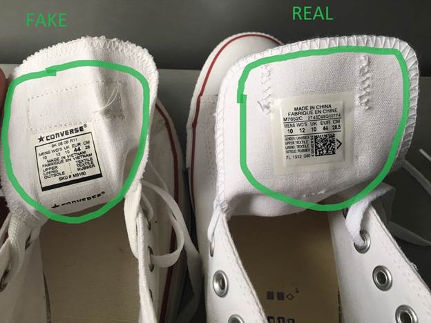 Check, phân biệt giày Converse chính hãng thật giả chuẩn