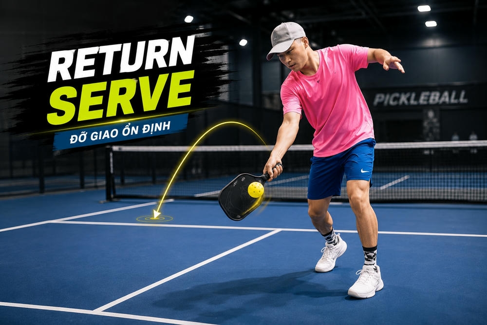 Kỹ thuật đỡ giao bóng Pickleball ổn định cho người mới