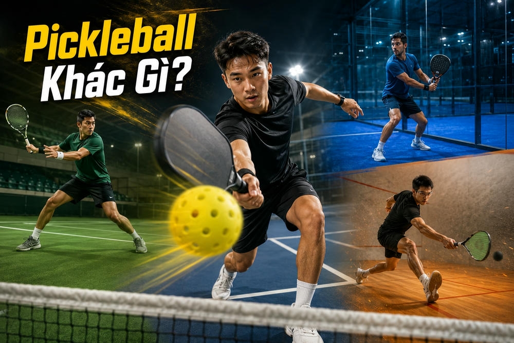 Pickleball và các môn thể thao vợt khác: Khác biệt ở đâu?