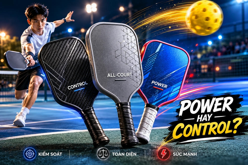 So sánh vợt Pickleball: Công nghệ, cảm giác bóng và lối chơi