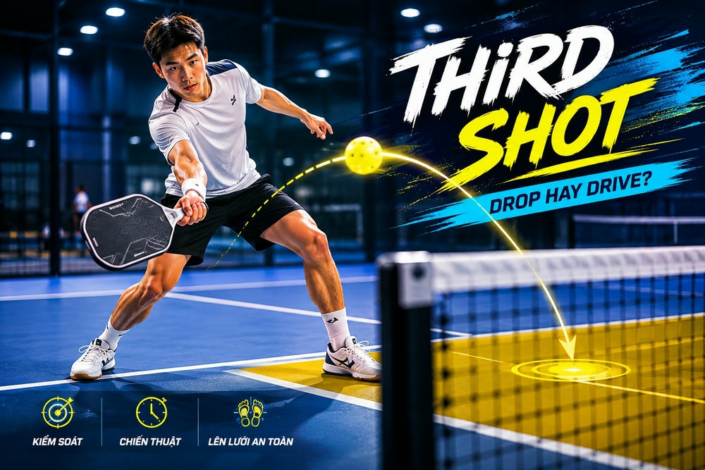 Third Shot Pickleball là gì? Cách chọn Drop hay Drive