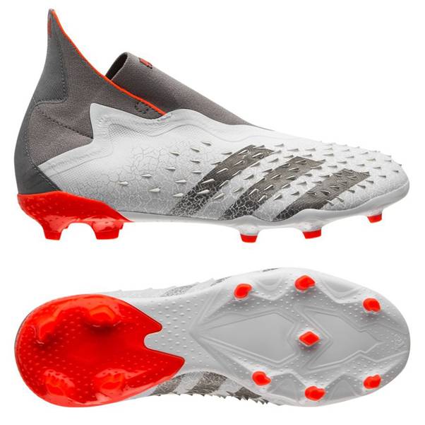 Adidas Predator Freak White Spark (White/Dark Metallic Silver/Red) 2
