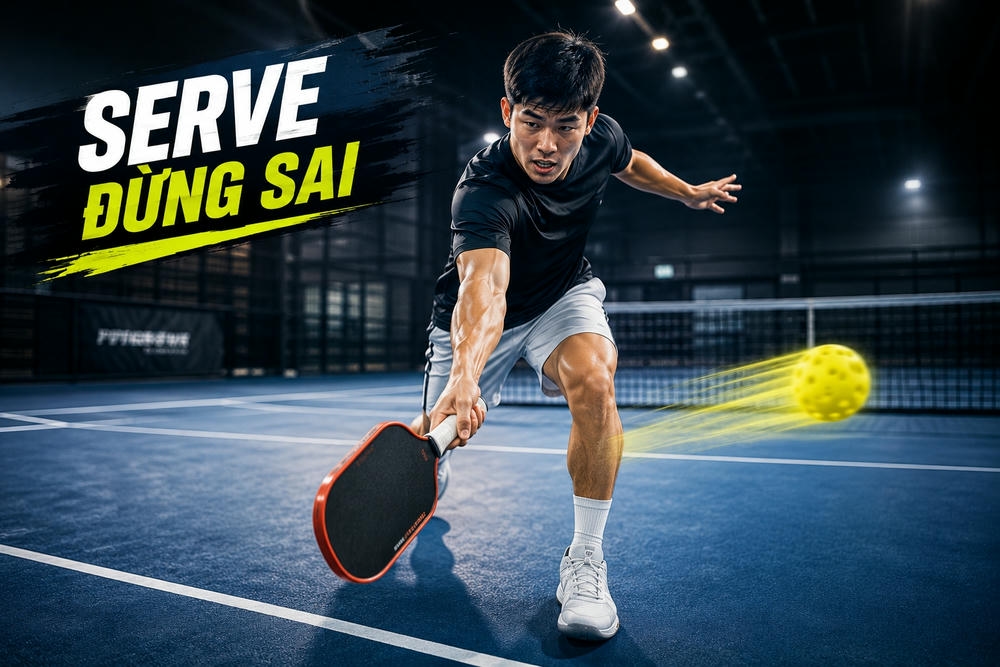 Lỗi giao bóng Pickleball thường gặp và cách khắc phục