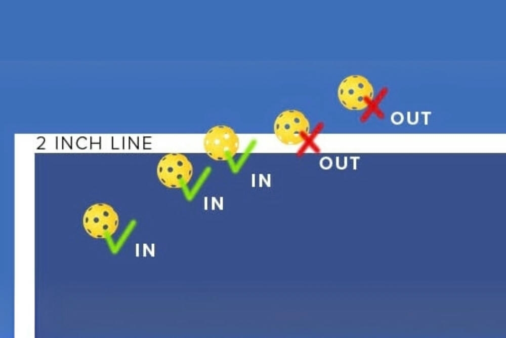 Cách xử lý bóng Out và bóng sát biên trong Pickleball