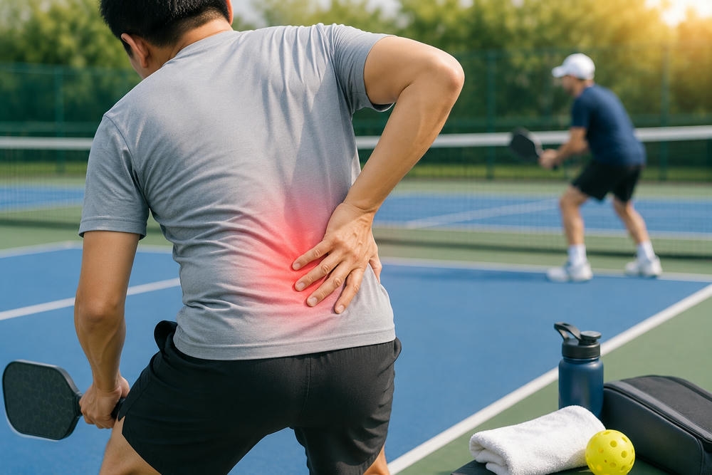 Tại sao chơi Pickleball bị đau lưng và cách hạn chế hiệu quả