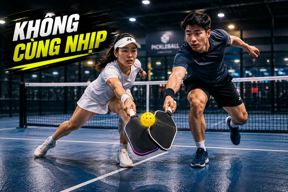 Những lỗi đánh đôi trong Pickleball khiến đồng đội khó phối hợp