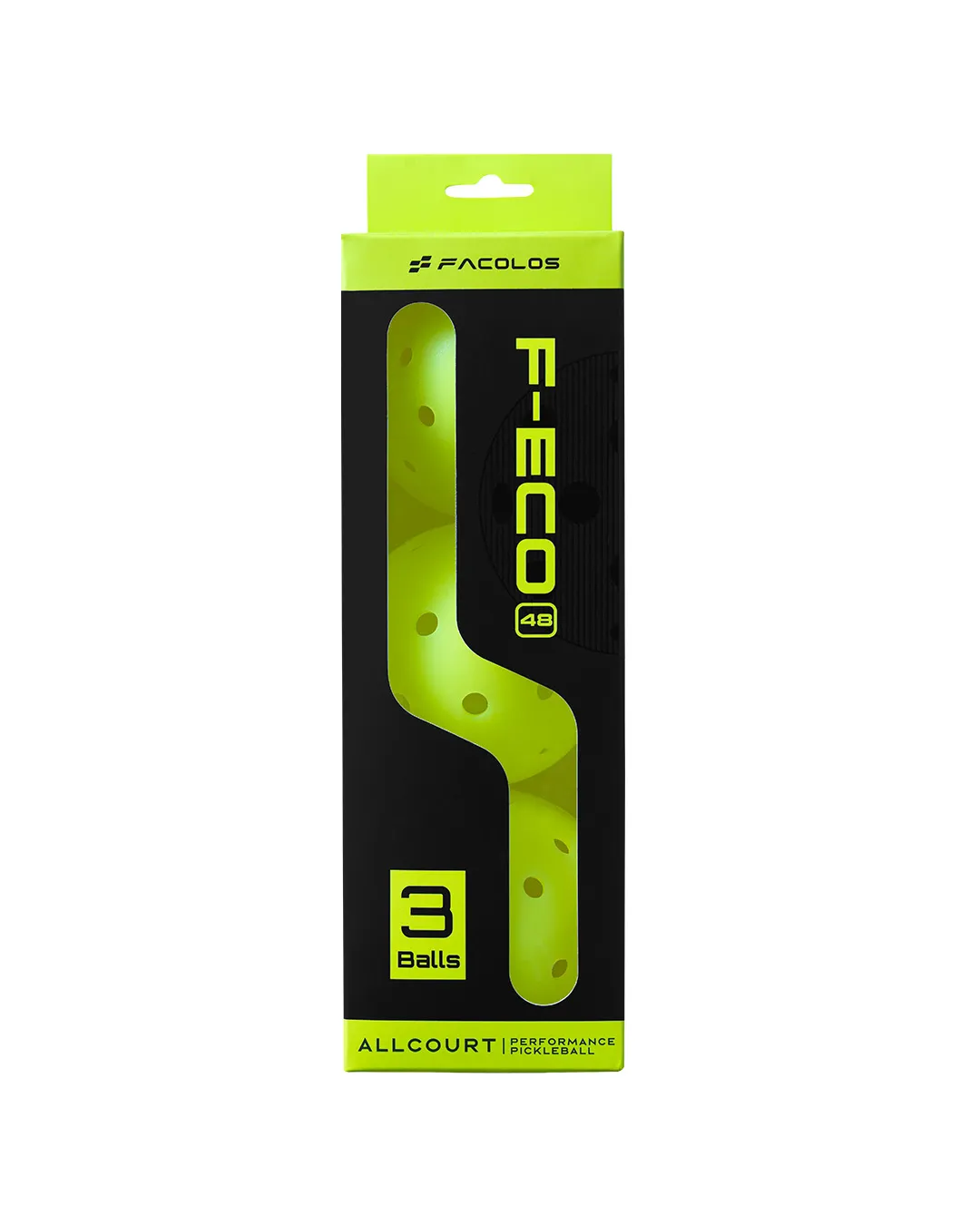 Bóng Pickleball Facolos F-Eco 48 Lỗ USAPA (Hộp 3 quả)