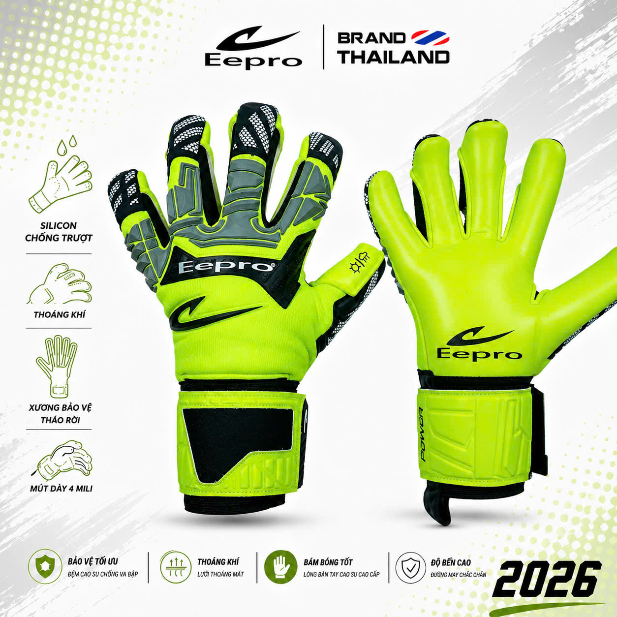 Găng Tay Thủ Môn Eepro EG10R1 - Xanh Nõn