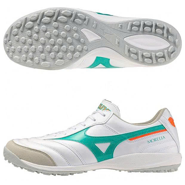 Mizuno Morelia Sala Elite trắng xanh cây TF - Q1GB261235
