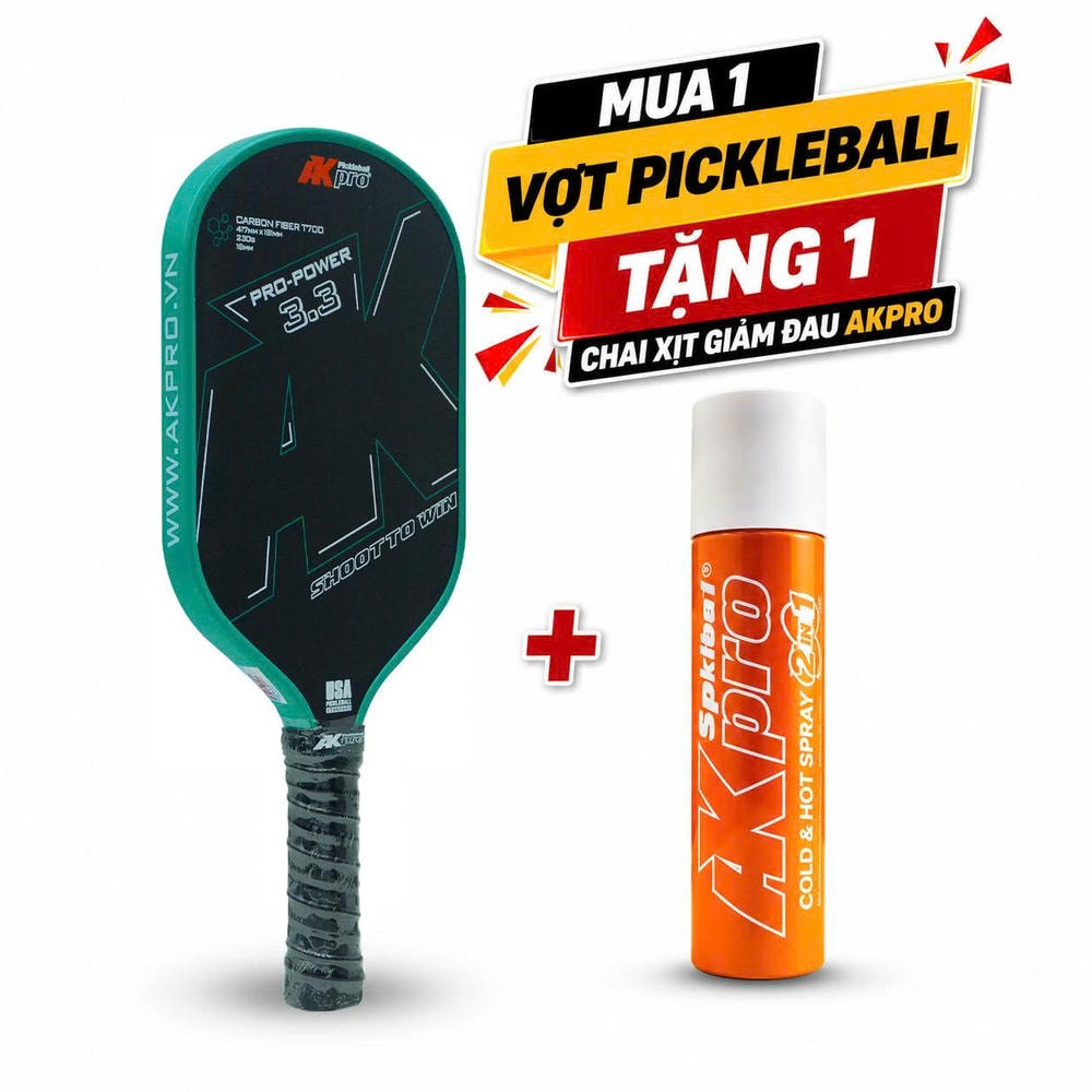 Vợt Pickleball Akpro PRO-POWER 3.3 Carbon T700