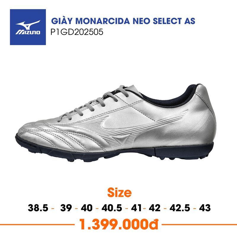 Mizuno Monar Neo Select AS Xám-bạc - 40.5