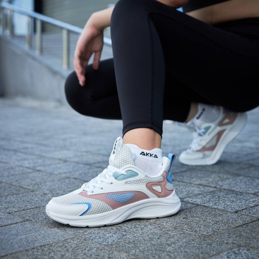 Giày nữ thể thao AKKA Active 2201 - Trắng/Hồng