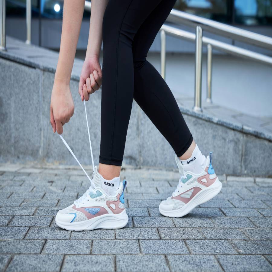 Giày nữ thể thao AKKA Active 2201 - Trắng/Hồng