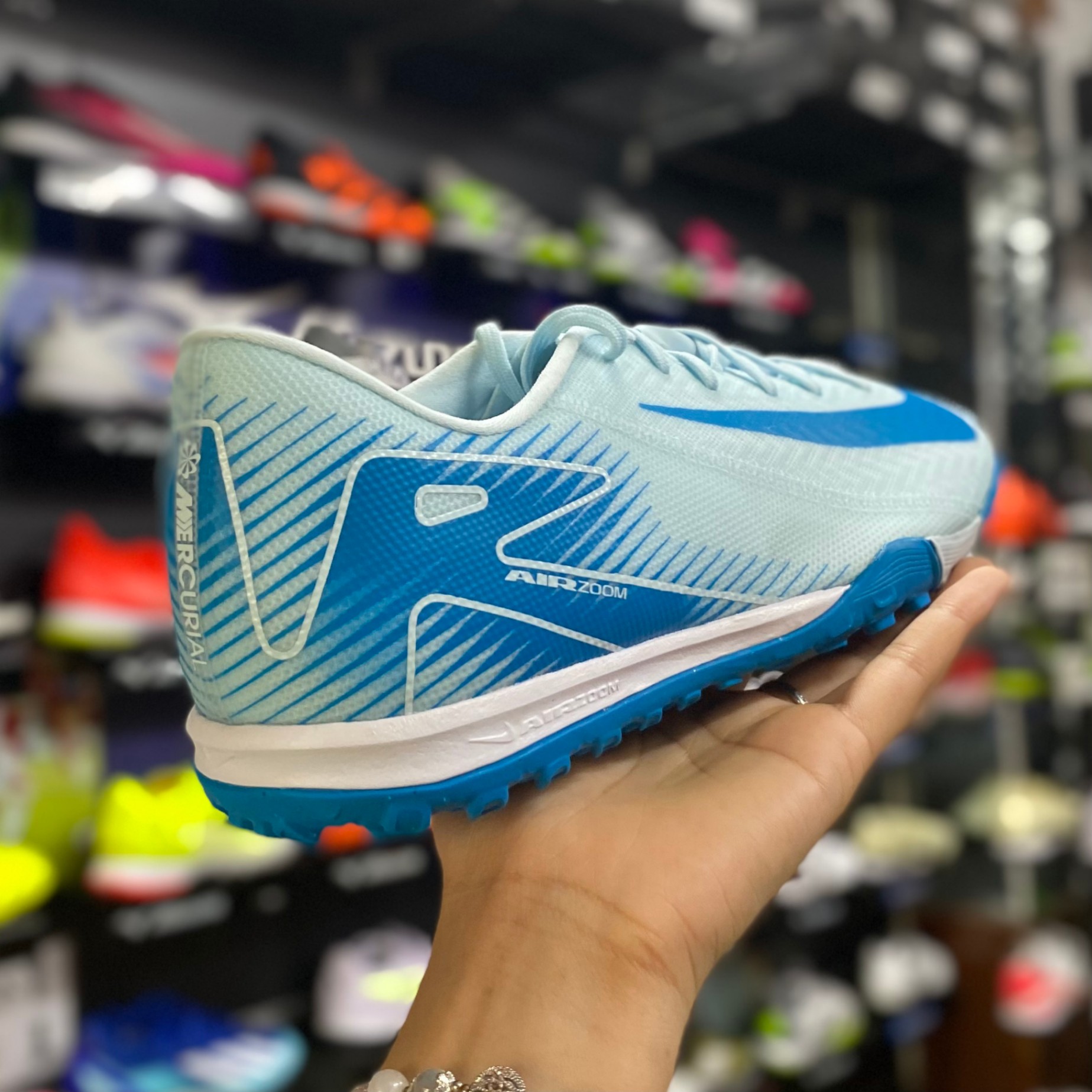 Nike Mercurial Vapor 16 Academy  Mad Ambition TF - Trắng/Xanh - FQ8449-400