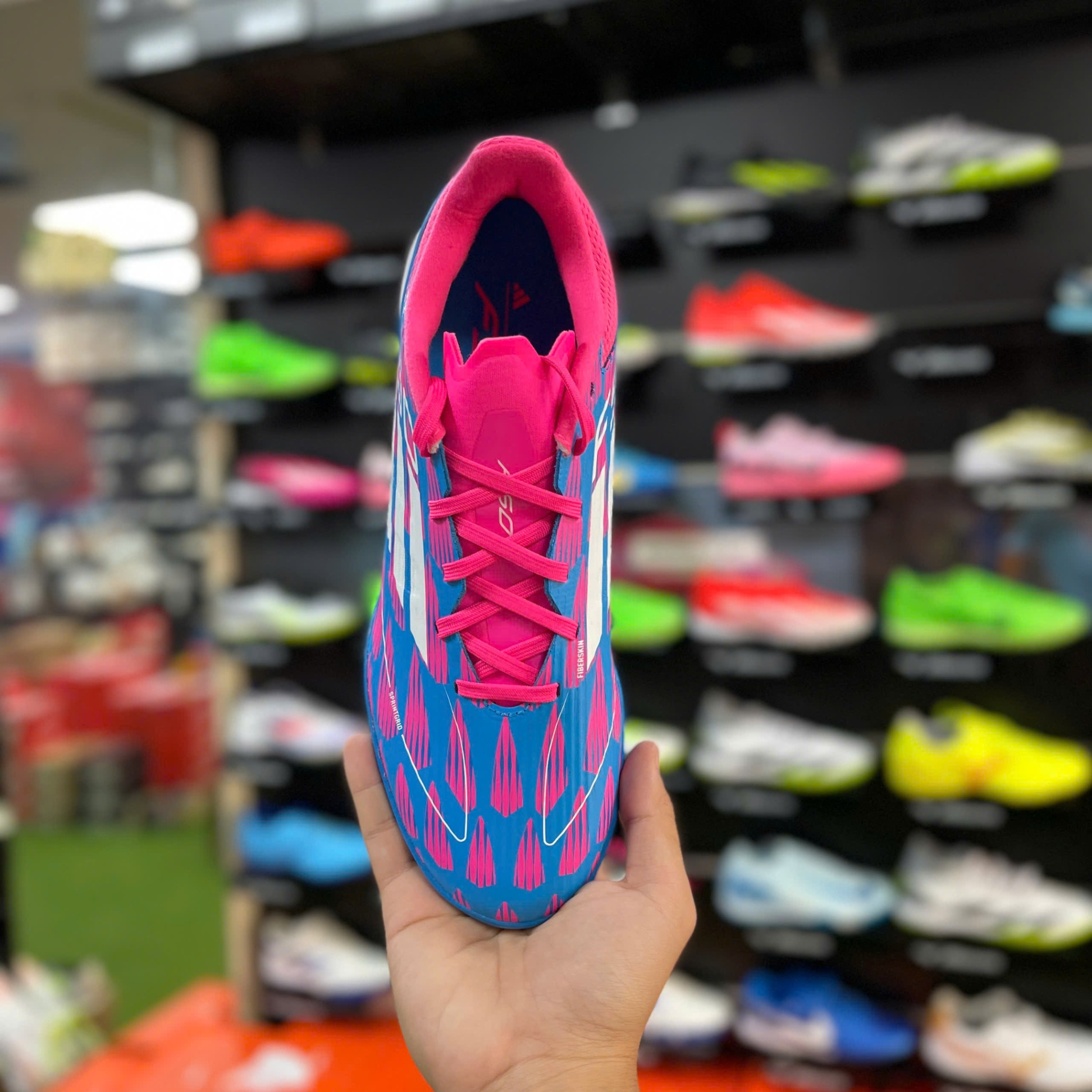 Adidas F50 League Reemergence TF - Xanh/Hồng - IF1336