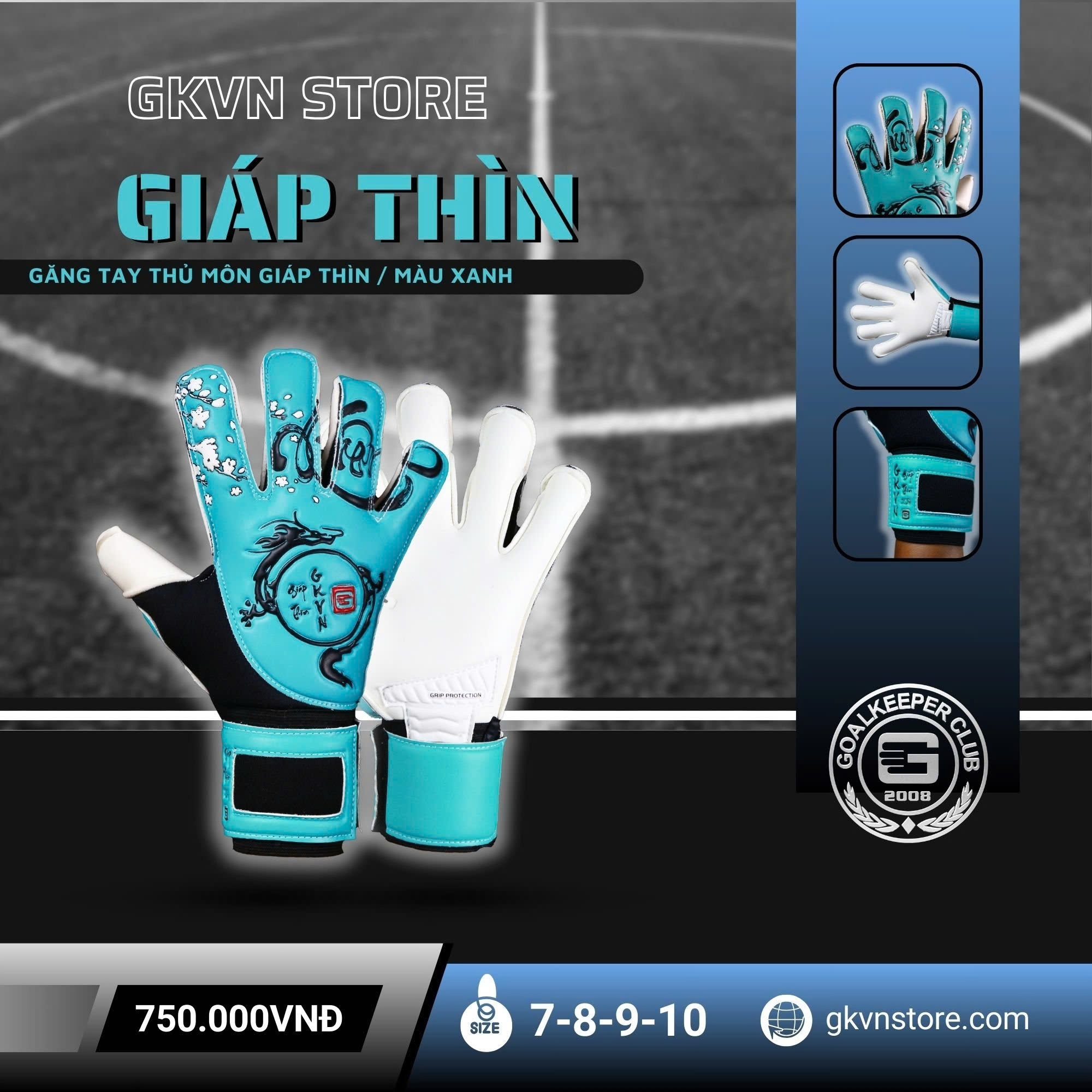 Găng tay GKVN Giáp Thìn - Xanh