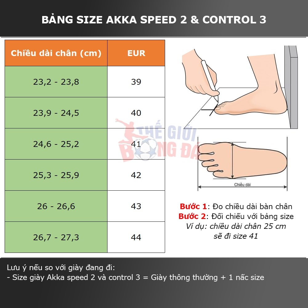 Giày Đá Bóng Akka Speed 2 Màu Cam Bạc