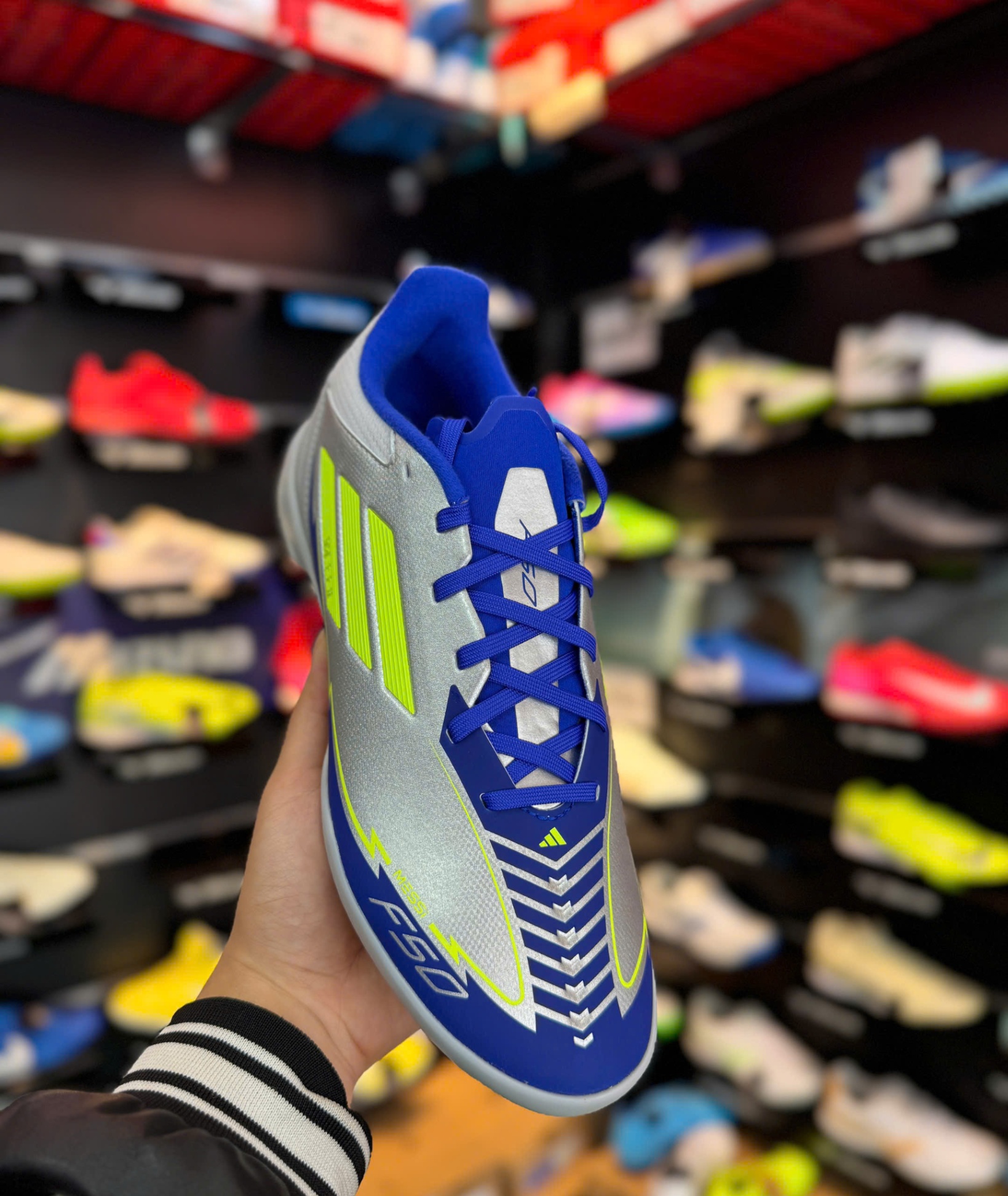 Adidas F50 Messi League La Vida Rapida TF - Bạc/xanh - IH0919