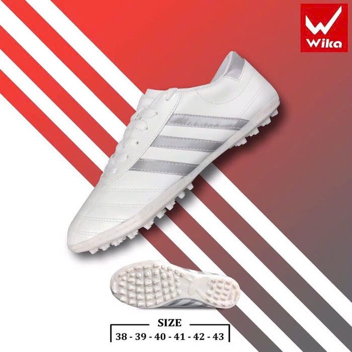 Giày ba sọc Wika CT3 - Trắng/Bạc