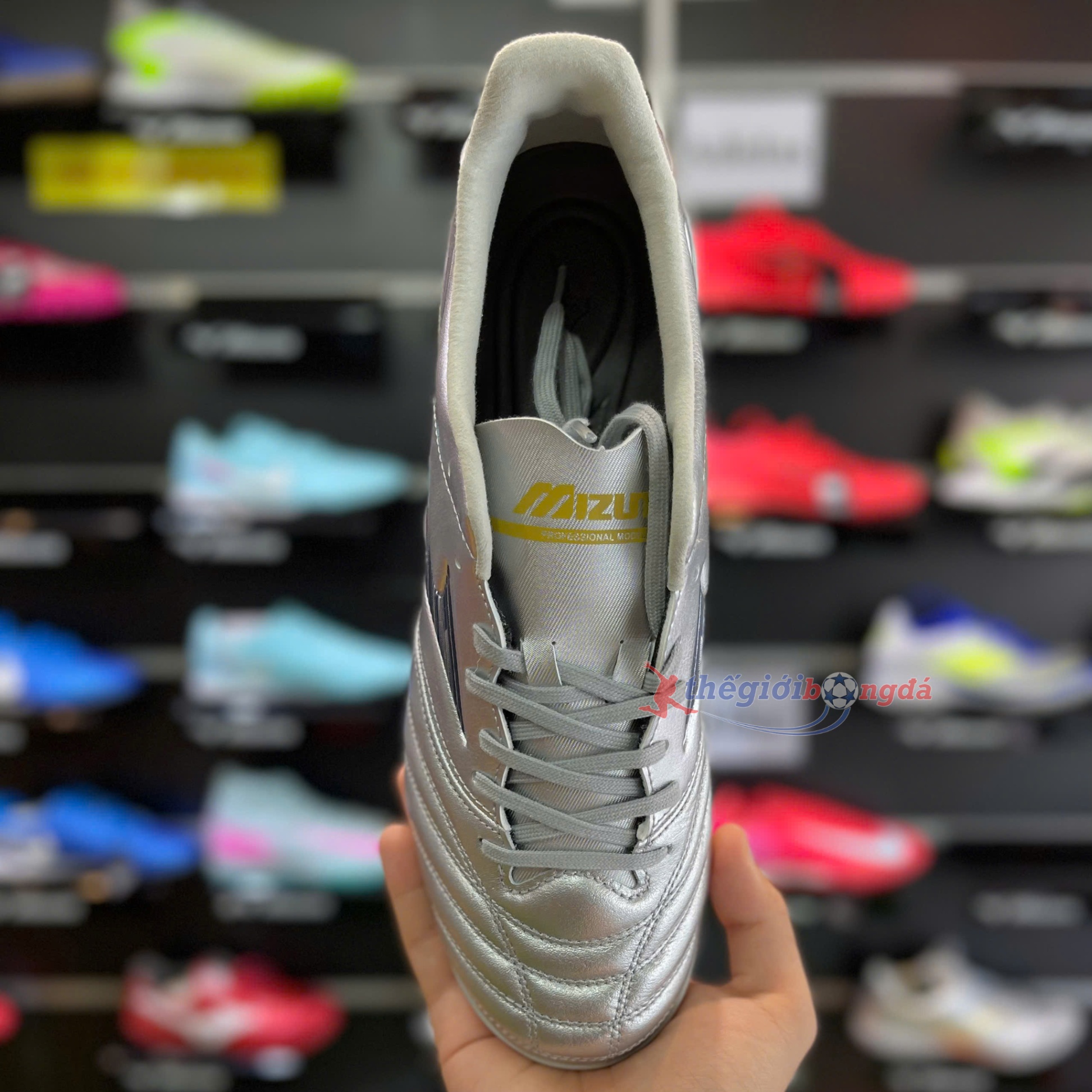 (đế mới) Mizuno Morelia Neo IV Pro TF Platinum Silver P1GD253504