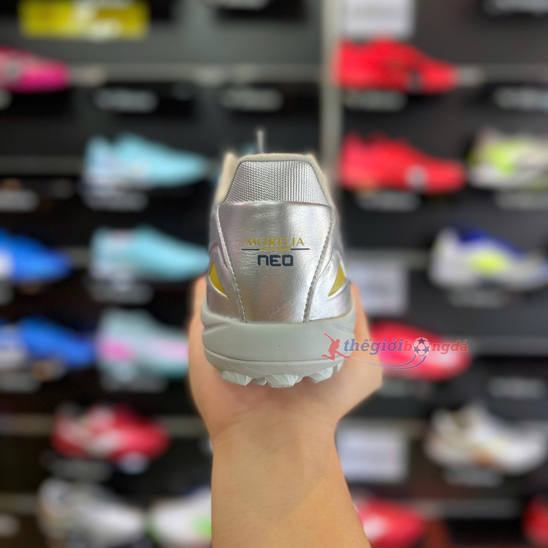 (đế mới) Mizuno Morelia Neo IV Pro TF Platinum Silver P1GD253504