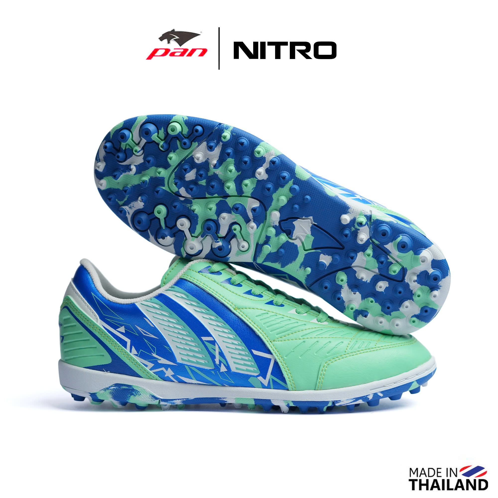 GIày đá bóng Pan Nitro TF Xanh Ngọc
