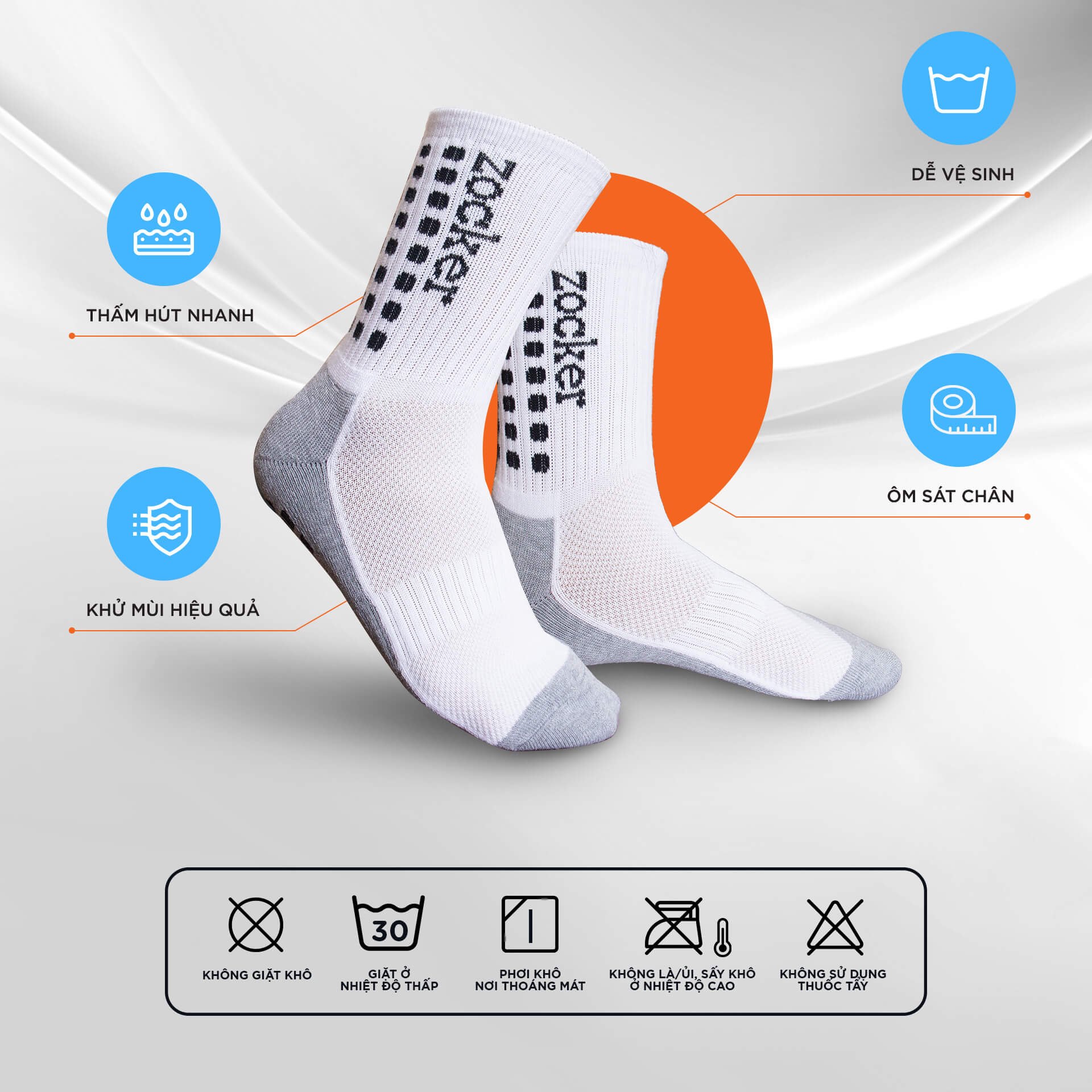 Tất Đá Bóng Chống Trơn Zocker Parson