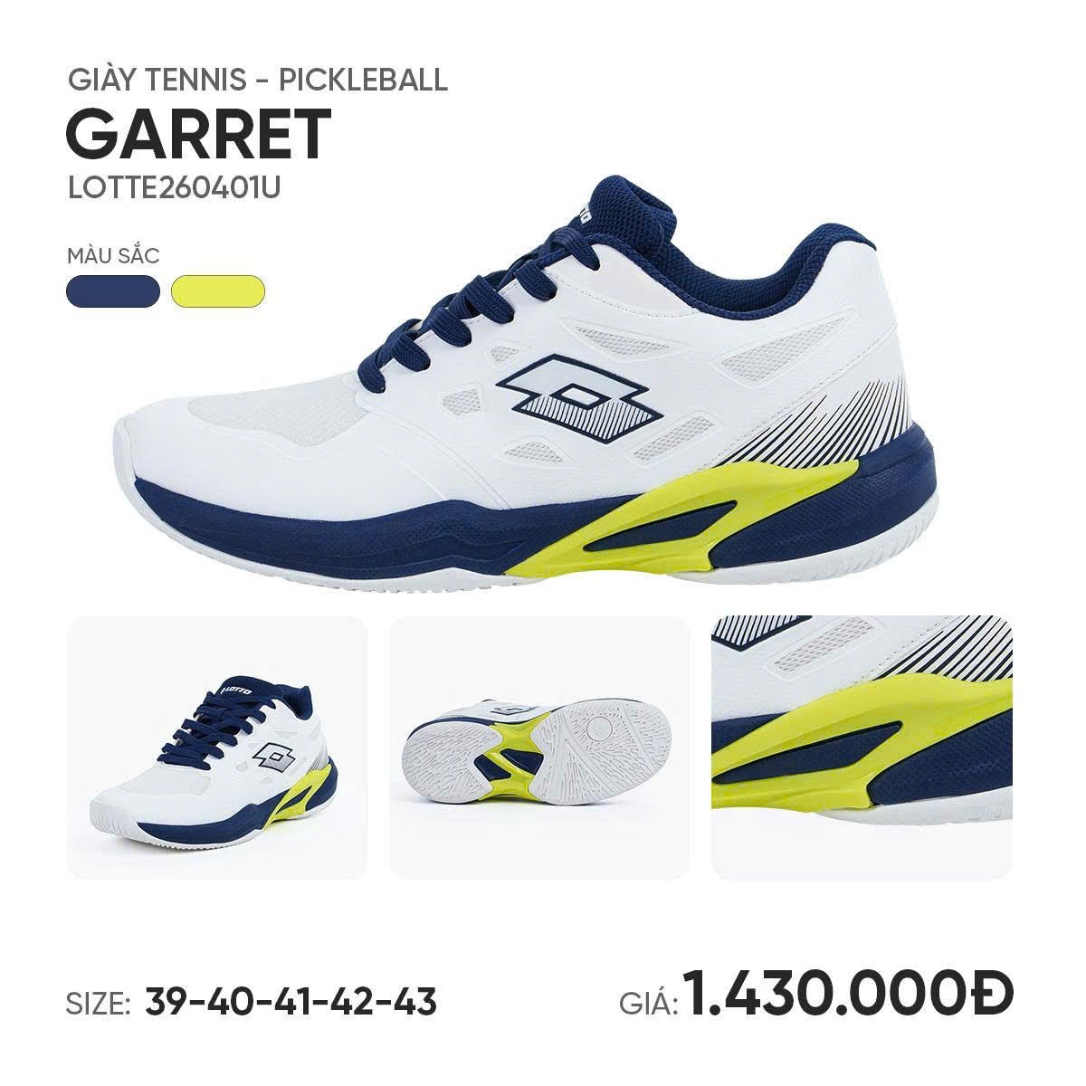 Giày Tennis Pickleball Lotto Garret LOTTE260401U