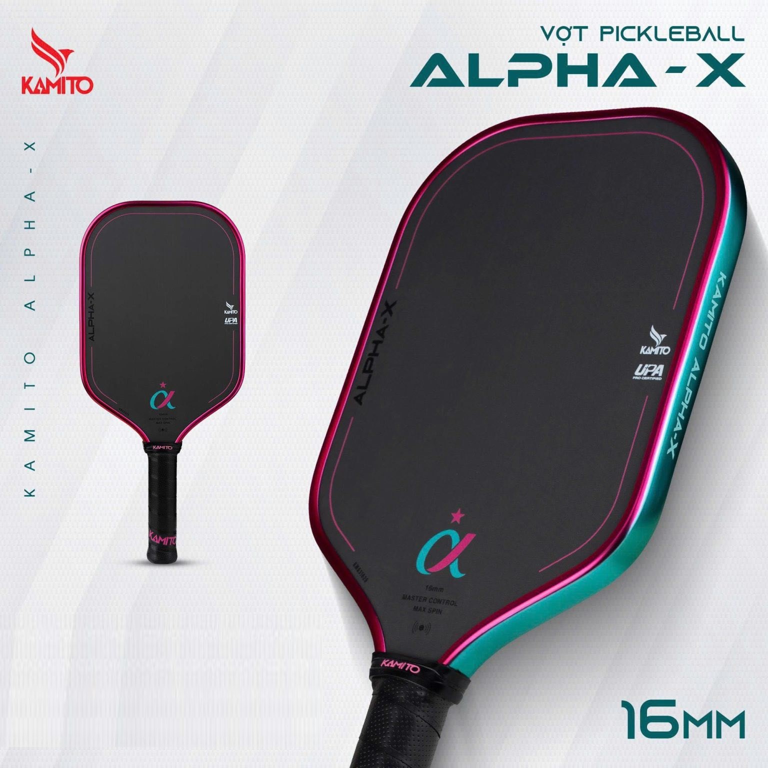 Vợt Pickleball Kamito Alpha X 16mm