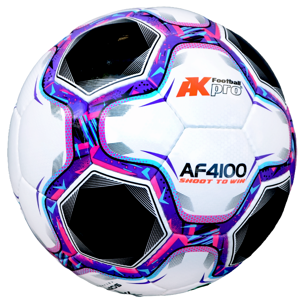 Bóng đá AKpro AF4100 - Trắng Tím - Size 4