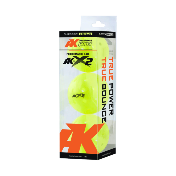 Bóng Pickleball AKPro - AK - X2 - (hộp 3 quả)