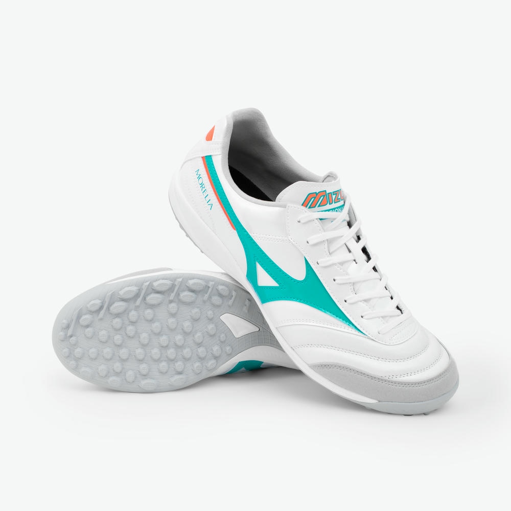 Mizuno Morelia Sala Elite trắng xanh cây TF - Q1GB261235