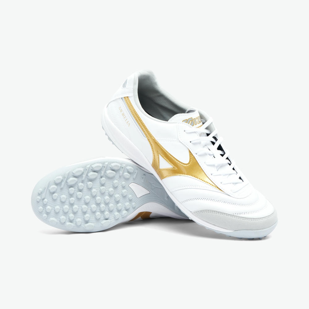 Mizuno Morelia Sala Elite AS TF Trắng Vàng - White/Gold Q1GB261250