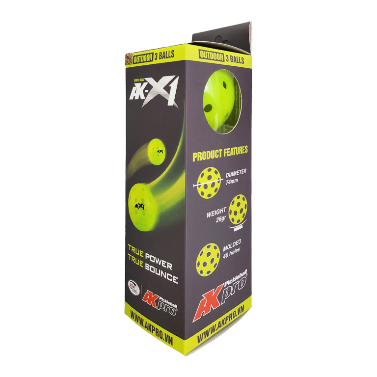 Bóng Pickleball AKPro - AK - X1 - (hộp 3 quả)