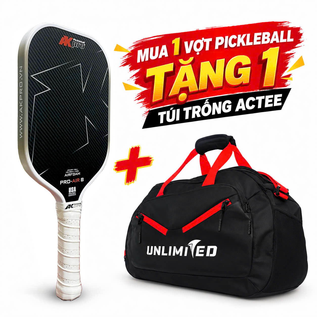 Vợt Pickleball Akpro Pro-Air B– Aramid