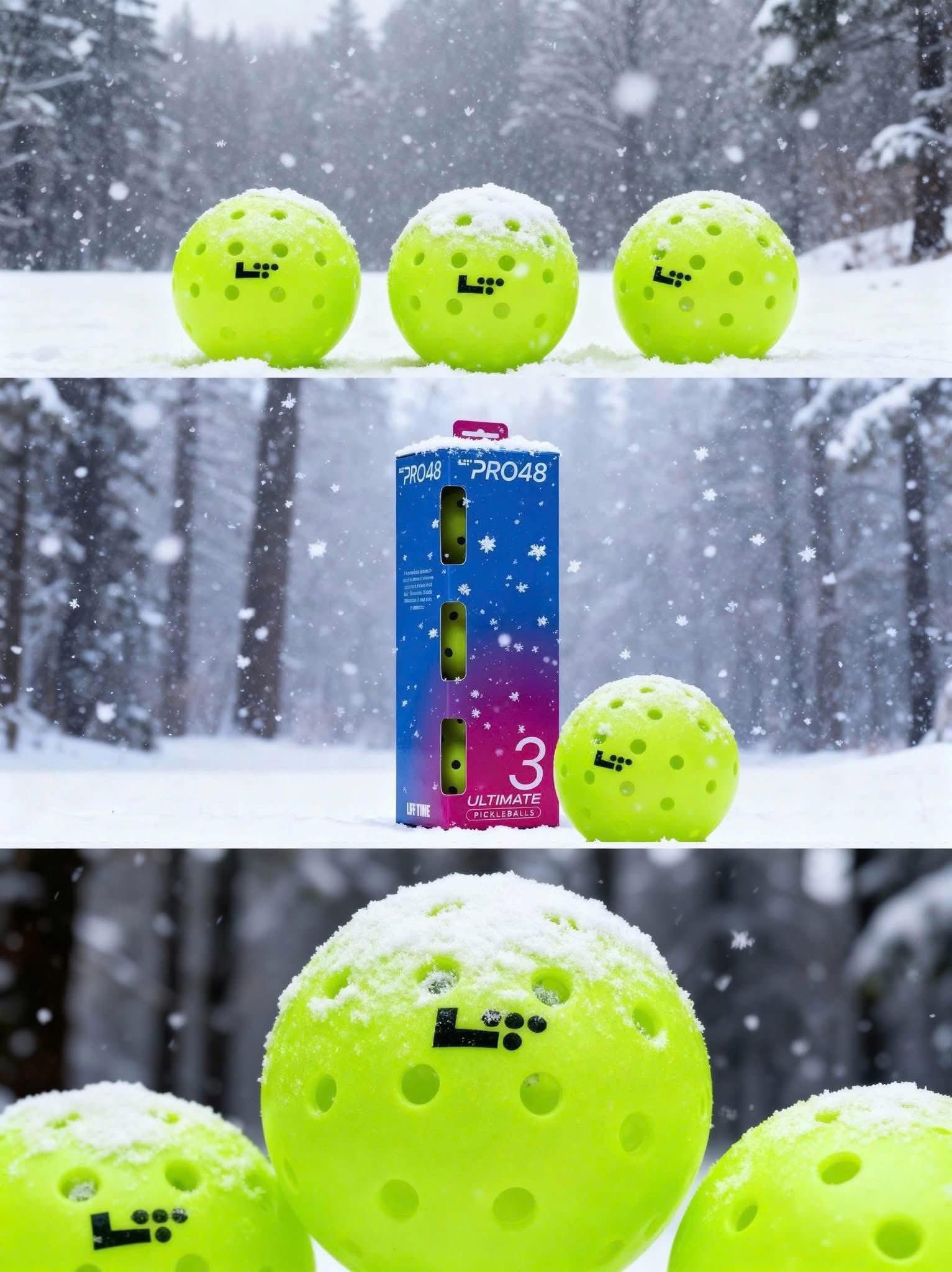 Bóng Pickleball LT Pro 48 Lỗ (hộp 3 quả)