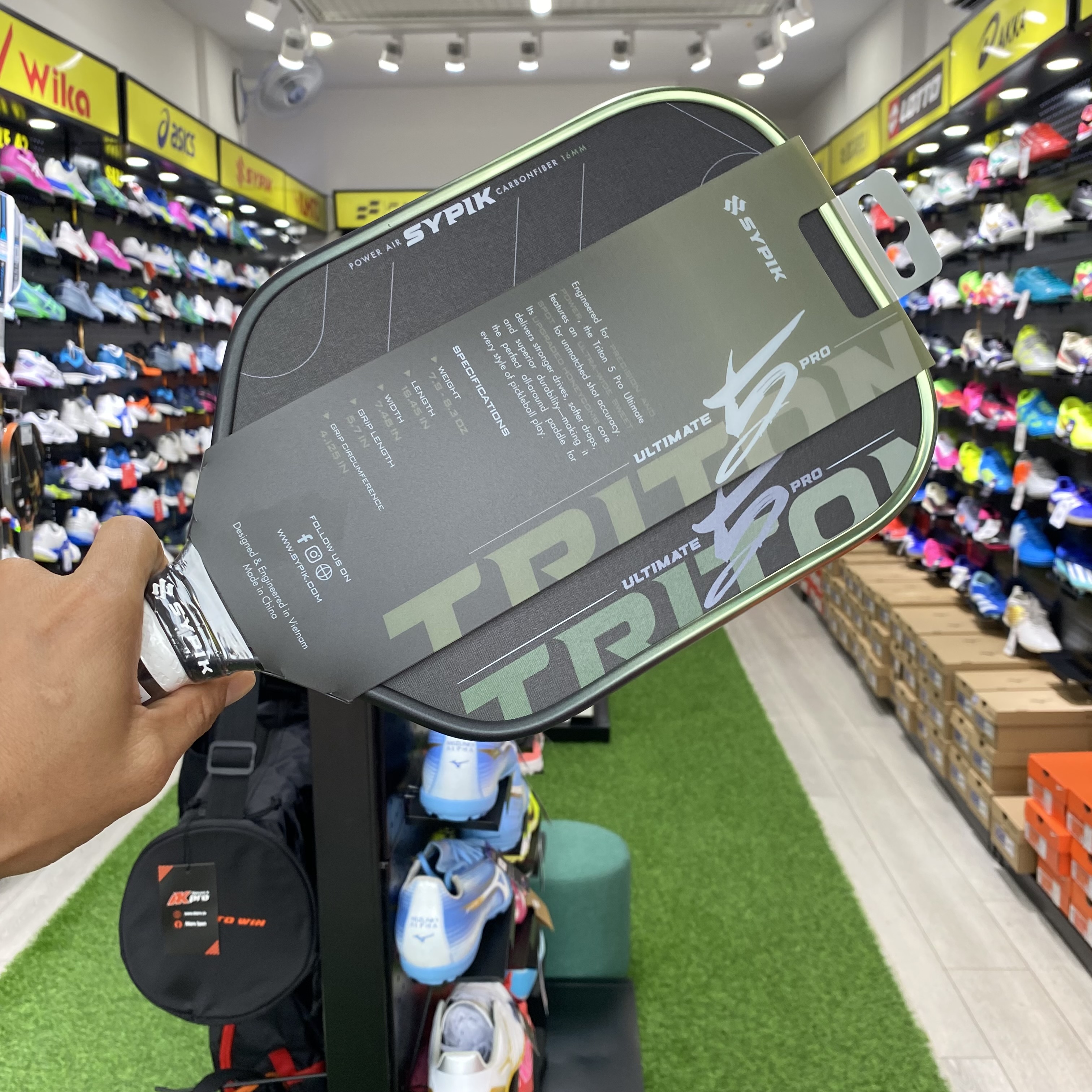 Vợt Pickleball Sypik Pro Tour Ultimate Triton 5 màu xanh lá mới