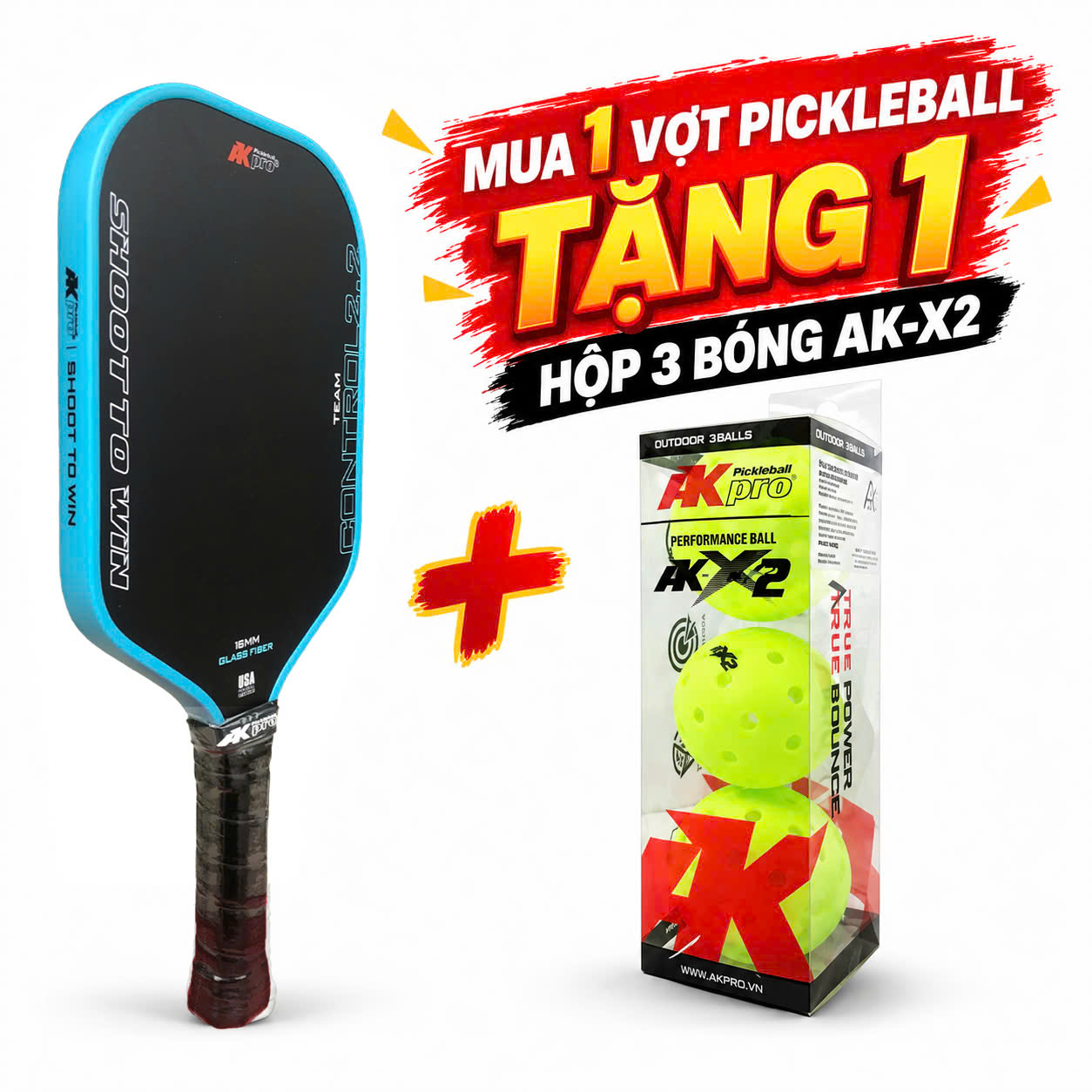 Vợt Pickleball AKpro Team Control 2.2
