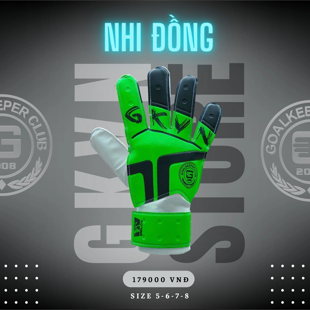 Găng tay GKVN Nhi Đồng Xanh Lá