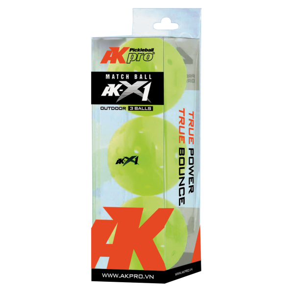 Bóng Pickleball AKPro - AK - X1 - (hộp 3 quả)