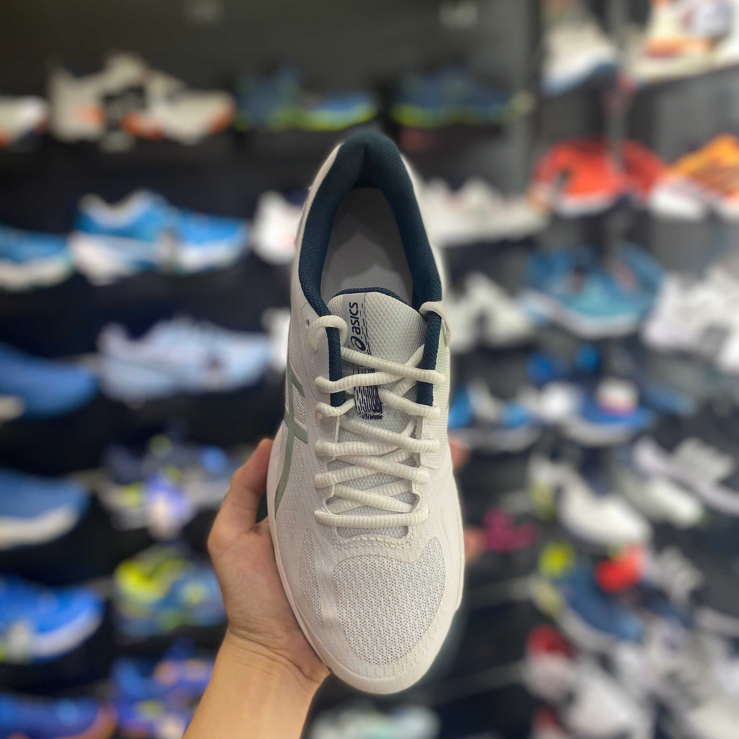 Giày Pickleball/Tennis Asics Court Hunter FF 1071A111-100 Trắng/Xanh đen