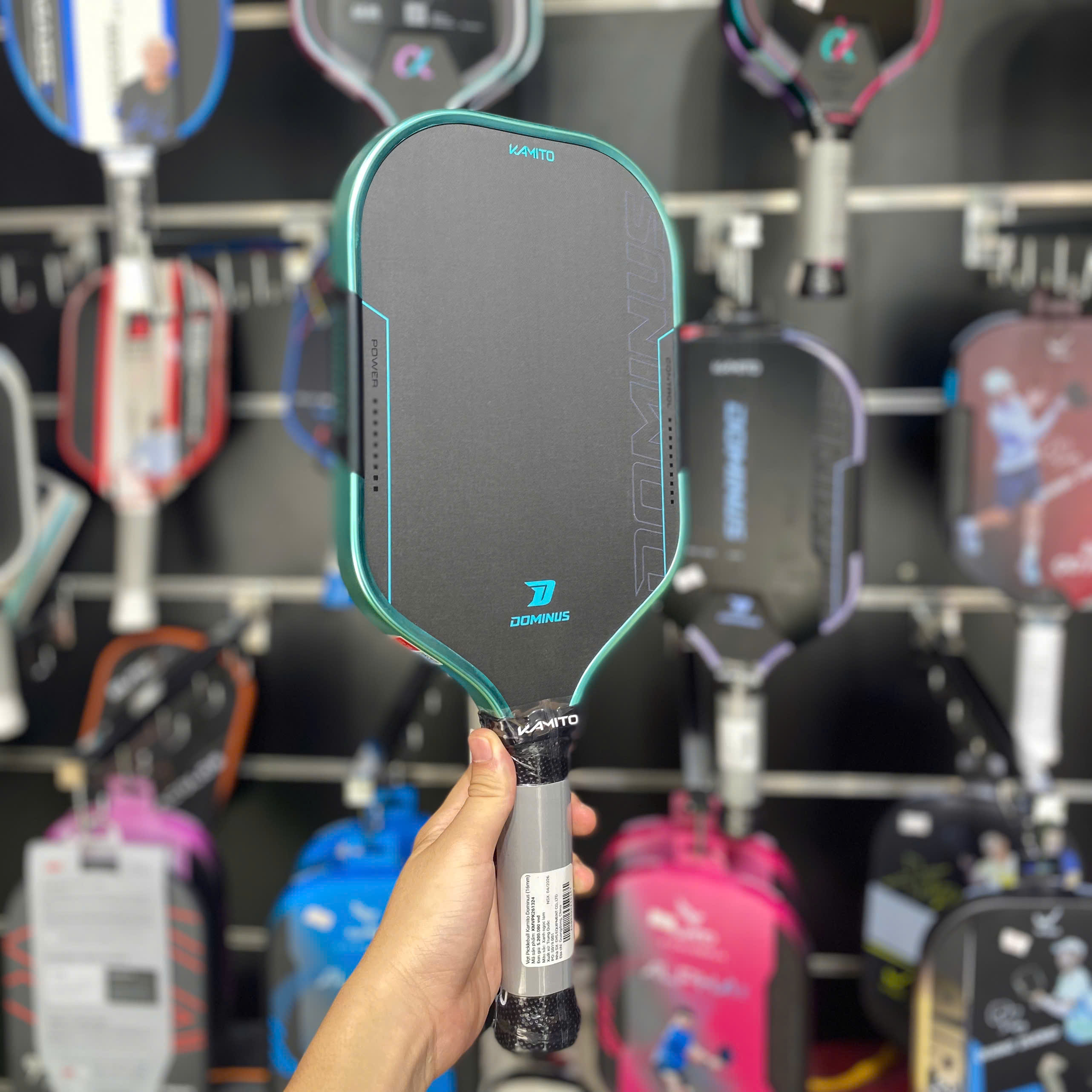 Vợt Pickleball Kamito Dominus 16mm - Xanh Ngọc Lam