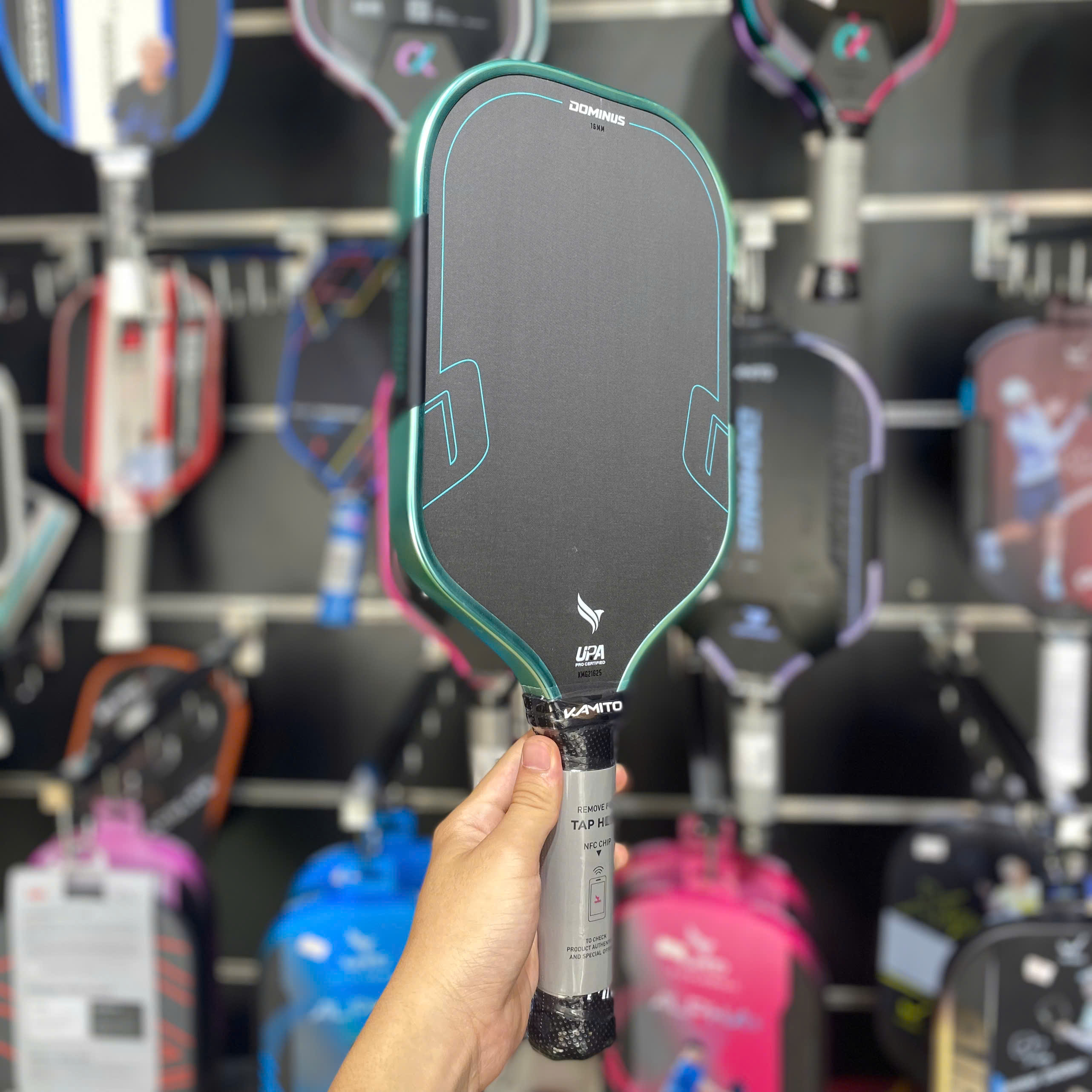 Vợt Pickleball Kamito Dominus 16mm - Xanh Ngọc Lam