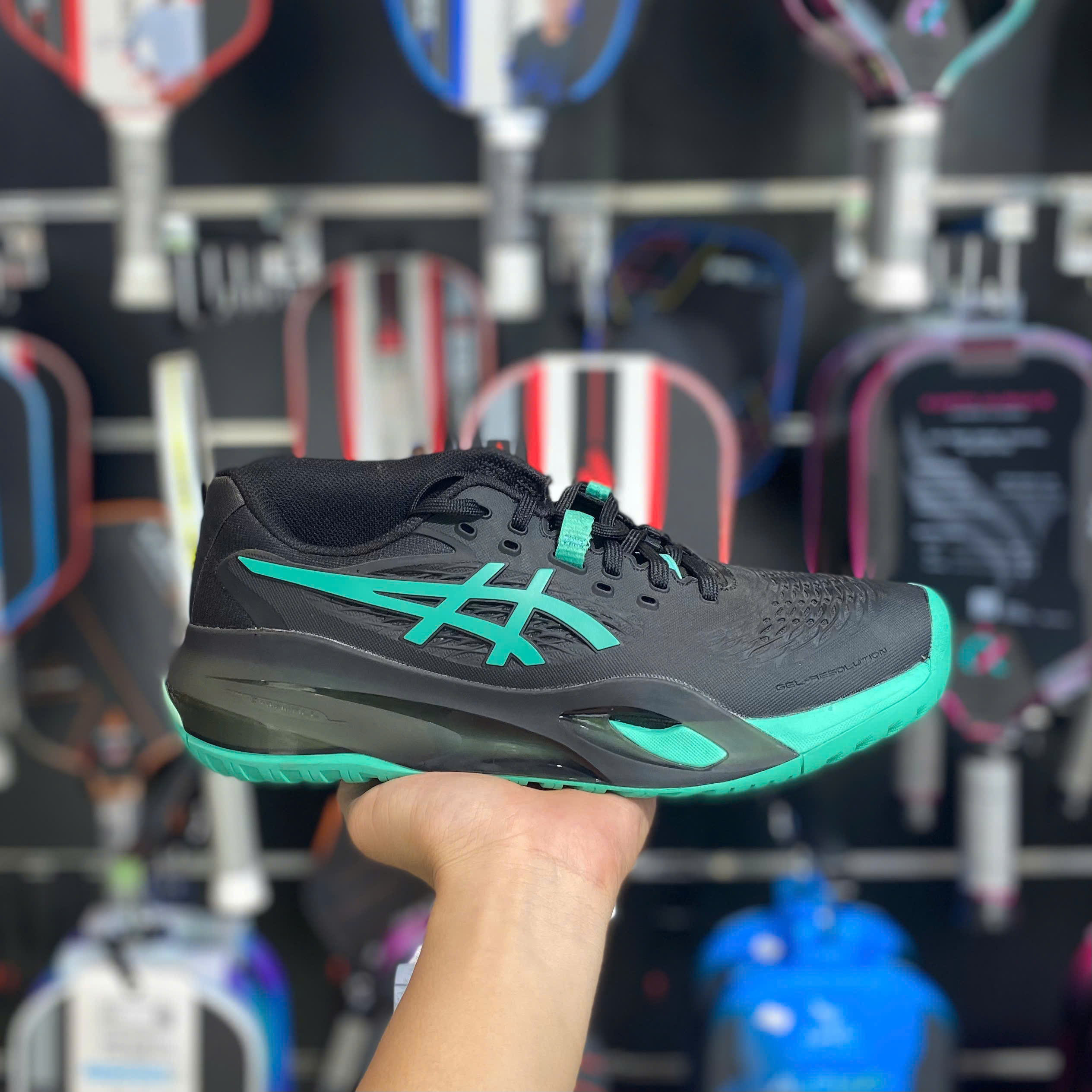 Asics GEL-RESOLUTION X đen xanh lá 1041A481-003