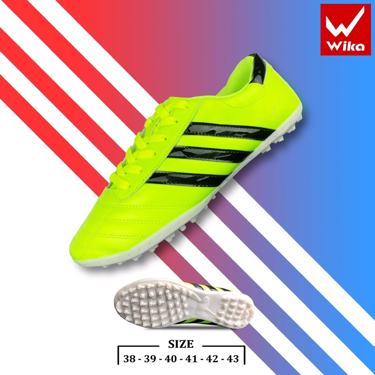 Giày ba sọc Wika CT3 - Xanh Chuối