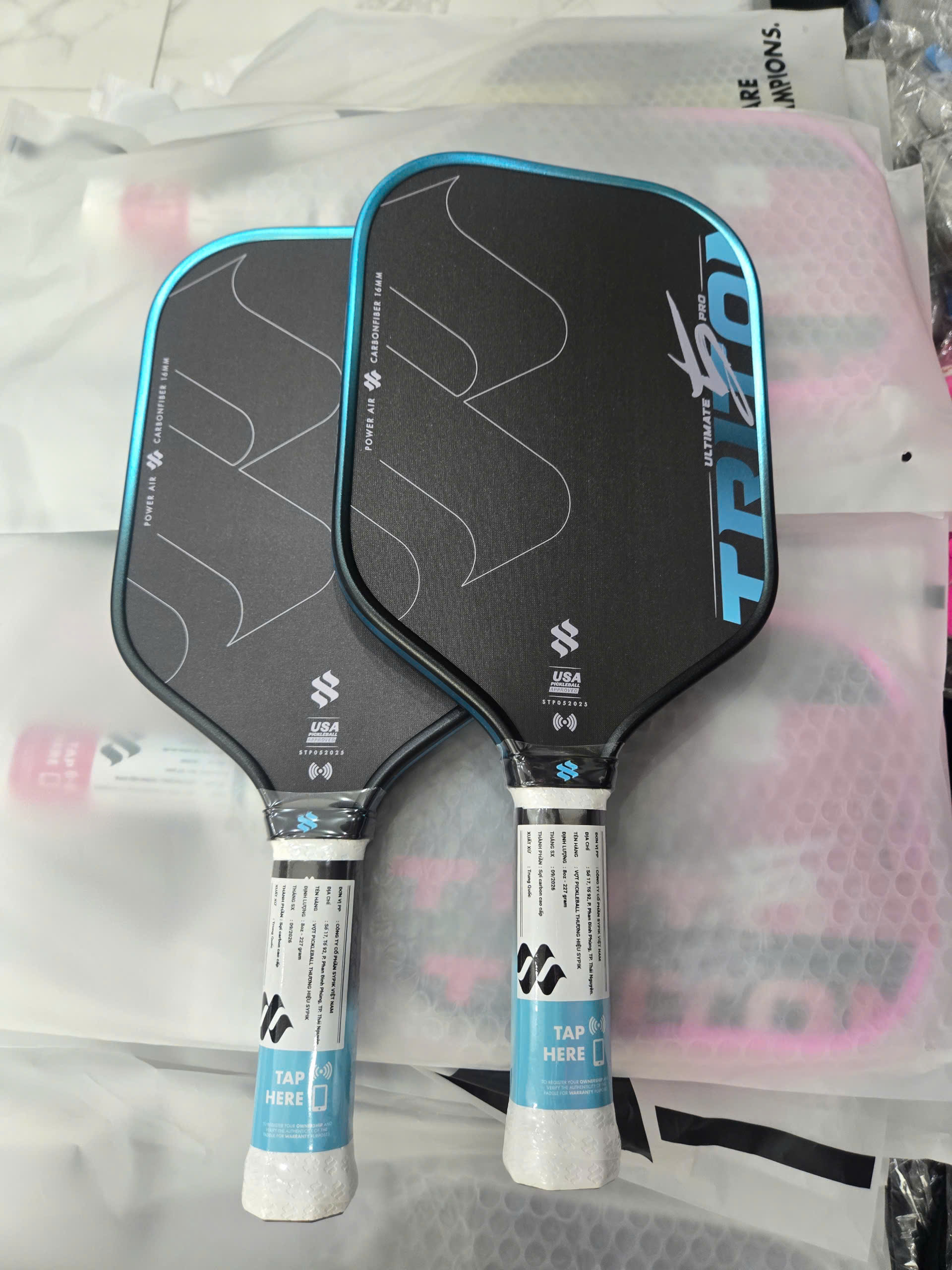 Vợt Pickleball Sypik Pro Tour Ultimate Triton 5 - Xanh Dương - 16mm