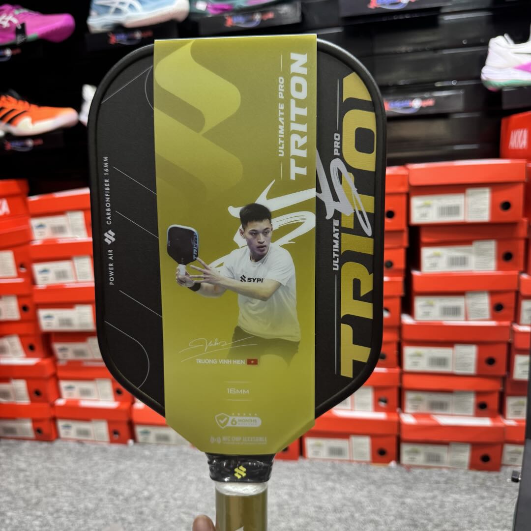 (bản chữ ký) Vợt Pickleball Sypik Pro Tour Ultimate Triton 5 16mm - Vàng