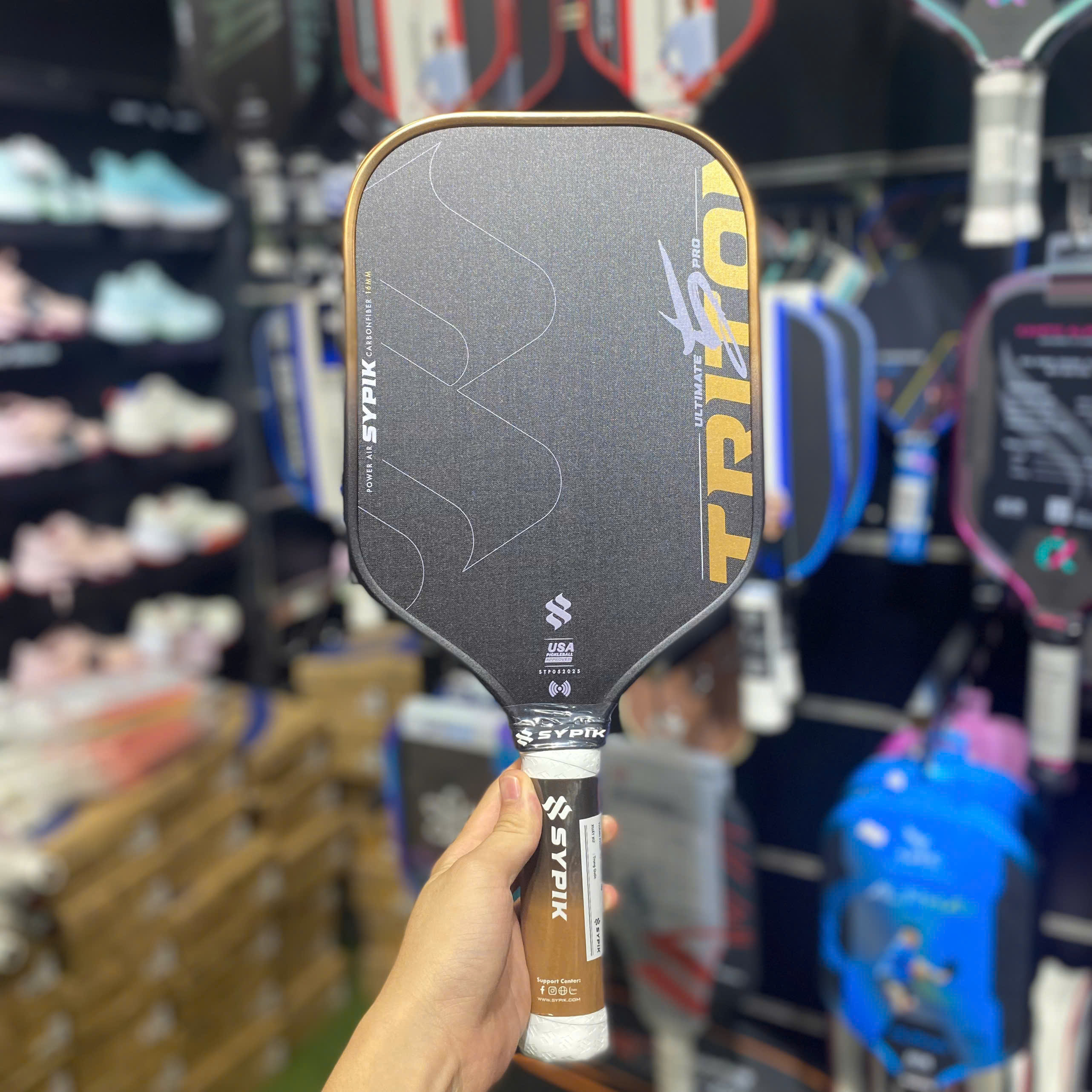 Vợt Pickleball Sypik Pro Tour Ultimate Triton 5 - màu vàng cam